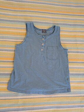 ⭐ Tocoto Vintage Blue Knit Tank Top 4Y